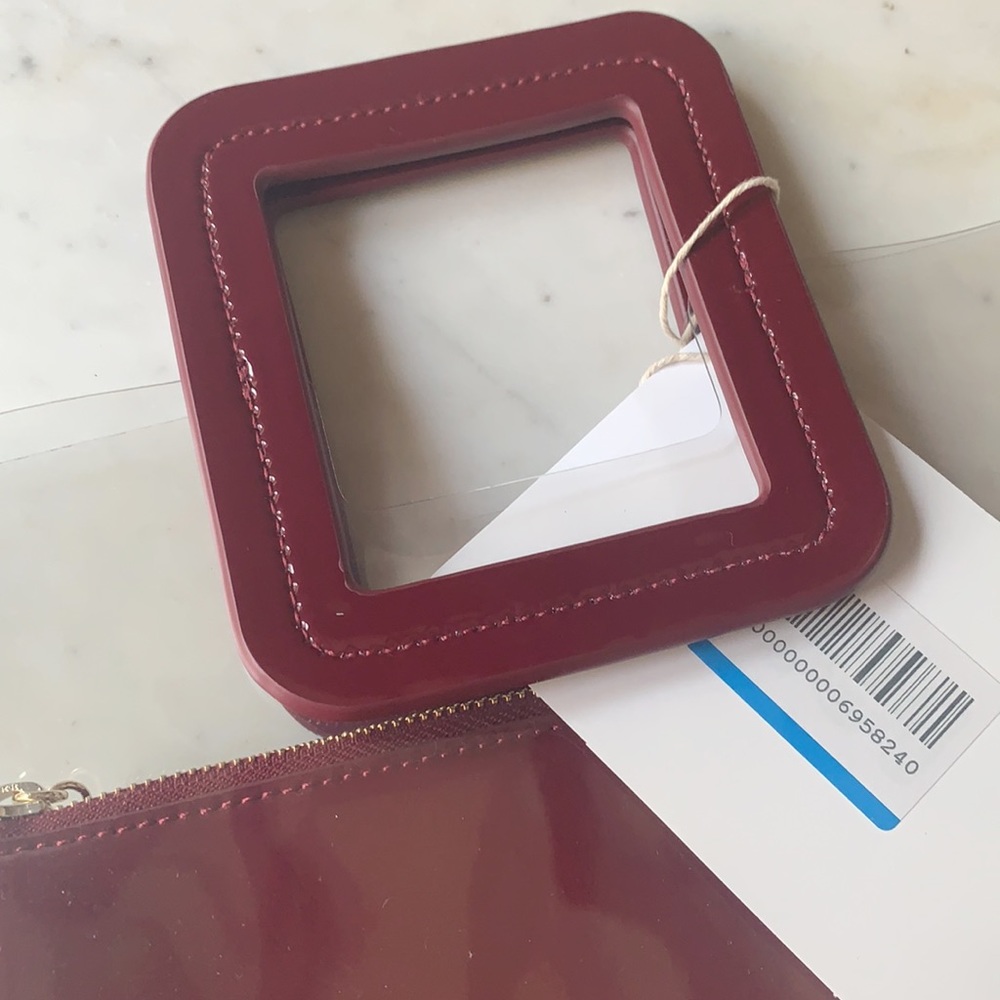 Staud • Burgundy Shirley Leather PVC Bag - Picture 7 of 7